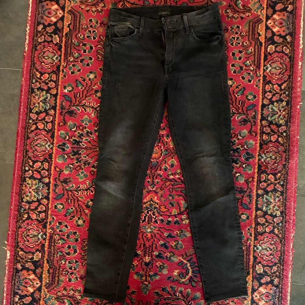 MOTHER The High-Waisted Looker Women's Black Skinny Jeans
